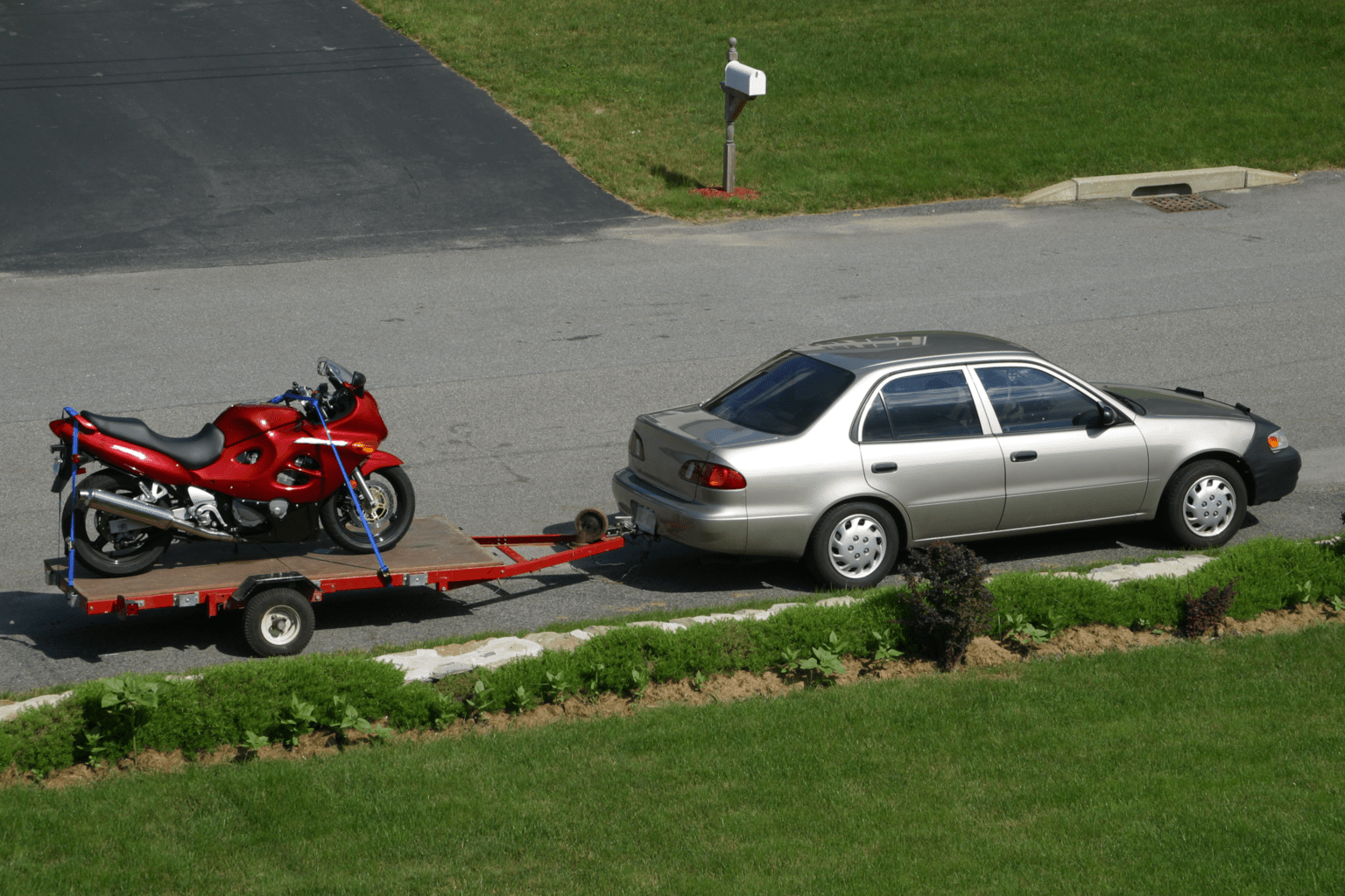 this image shows motorcycle towing in Parker, CO